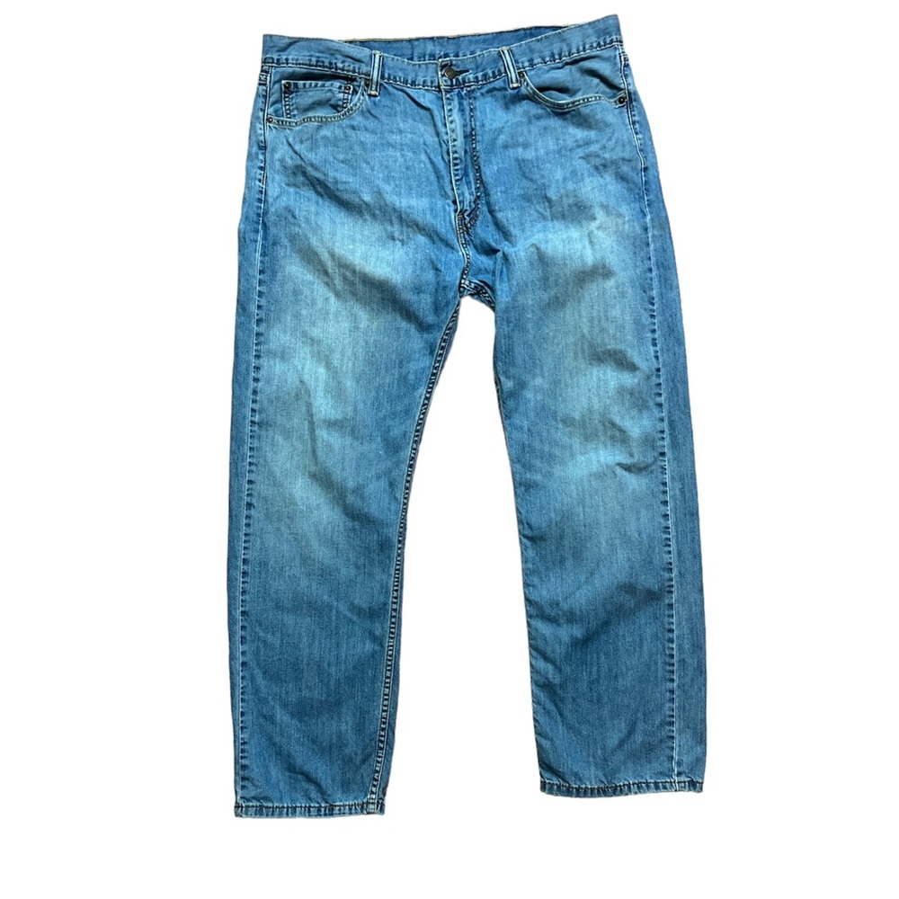 Levi's Men's Size 40x32 Straight Regular 505 Regular Fit Blue Cotton Jeans